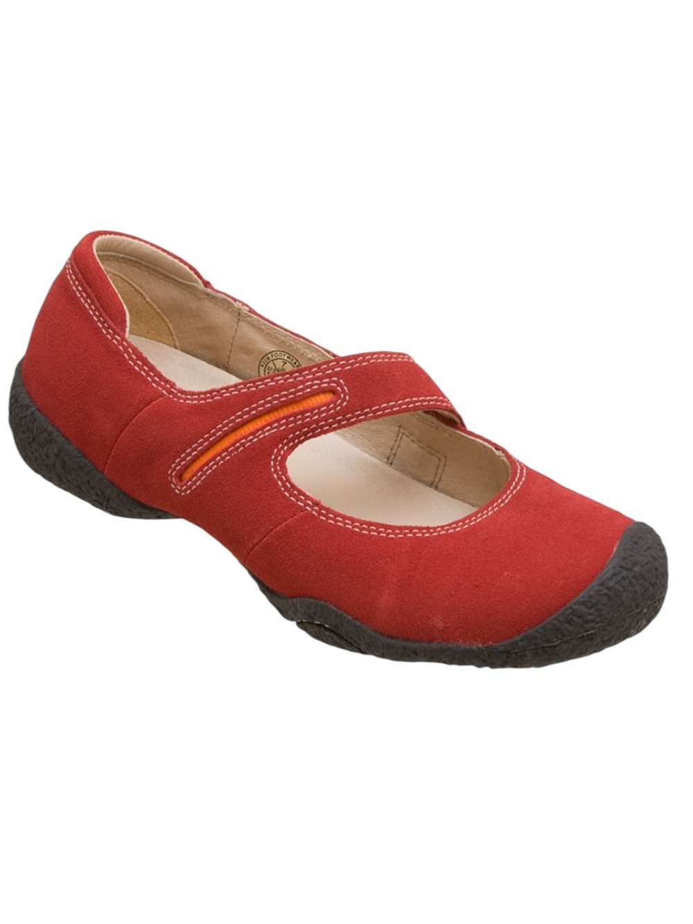 Keen Barcelona Mary Jane Slip On Flats Red Suede Size 10